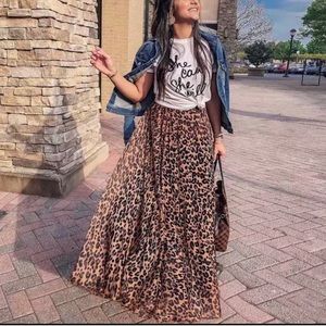 leopard maxi skirt queen